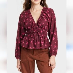 NWT Universal Thread Blouse Long Sleeve Sz XS